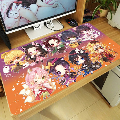 Anime Demon Slayer: Kimetsu no Yaiba Cute Mouse Pad Large Keyboard Game Play Mat