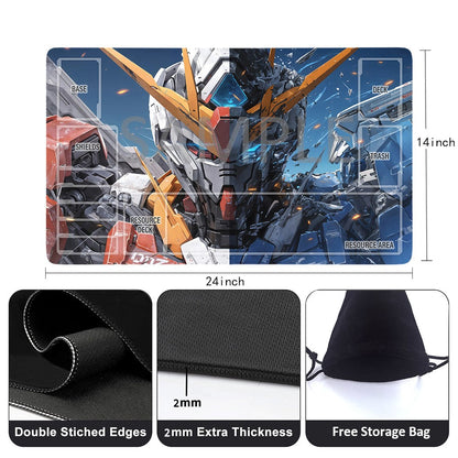 Gundam Playmat Suitable for GCG , includes Storage Bag, 24 x 14 inches (1395504)