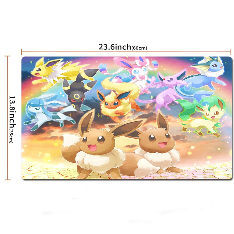 Eeveelutions Board Game Pokemon Playmat PTCG TCG CCG Pad Trading Card Games Mat