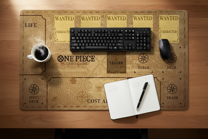 One Piece Classic Gold Playmat With Zones OPCG TCG Board Card Game Deskmat Mousepad