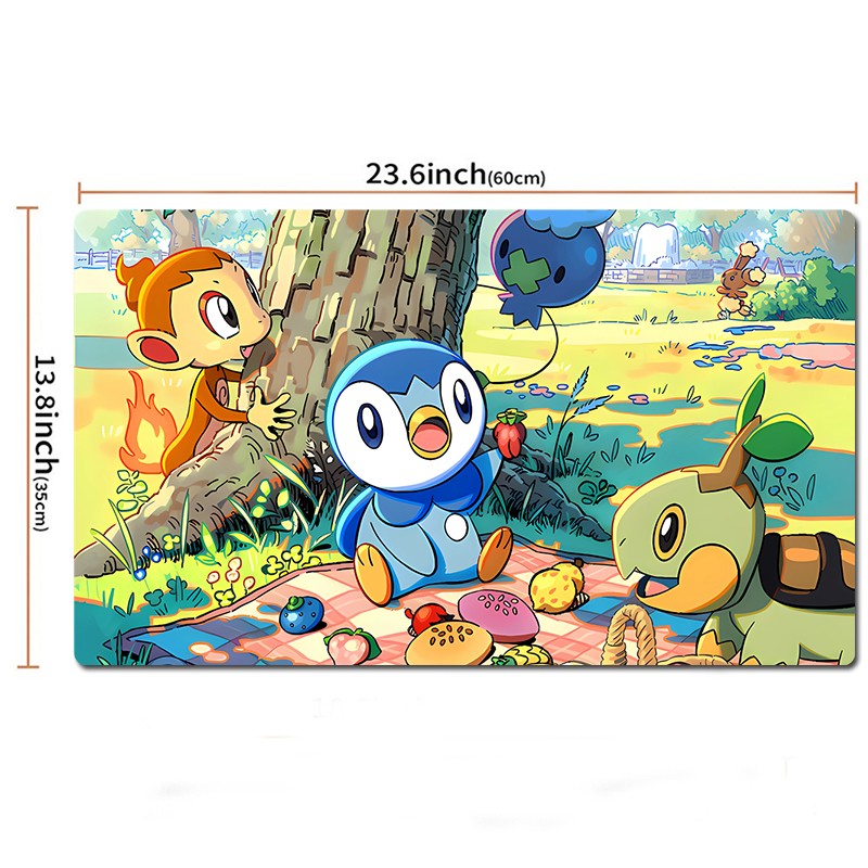 Chimchar Piplup Turtwig Pokemon Playmat PTCG TCG CCG Pad Trading Card Game Mat