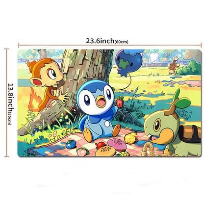 Chimchar Piplup Turtwig Pokemon Playmat PTCG TCG CCG Pad Trading Card Game Mat