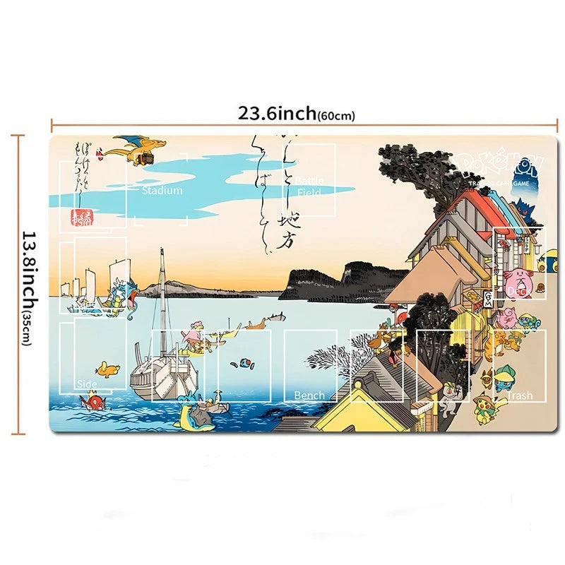 Kanto Region Board Card Game Pokemon Table Playmat TCG CCG PTCG Deskmat Mousepad