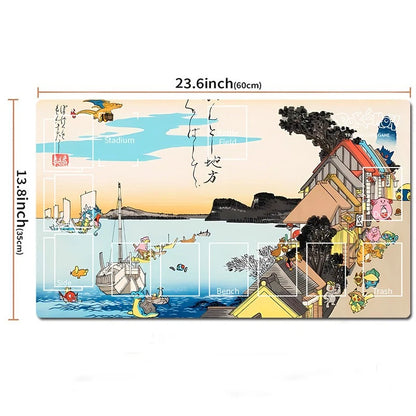 Kanto Region Board Card Game Pokemon Table Playmat TCG CCG PTCG Deskmat Mousepad