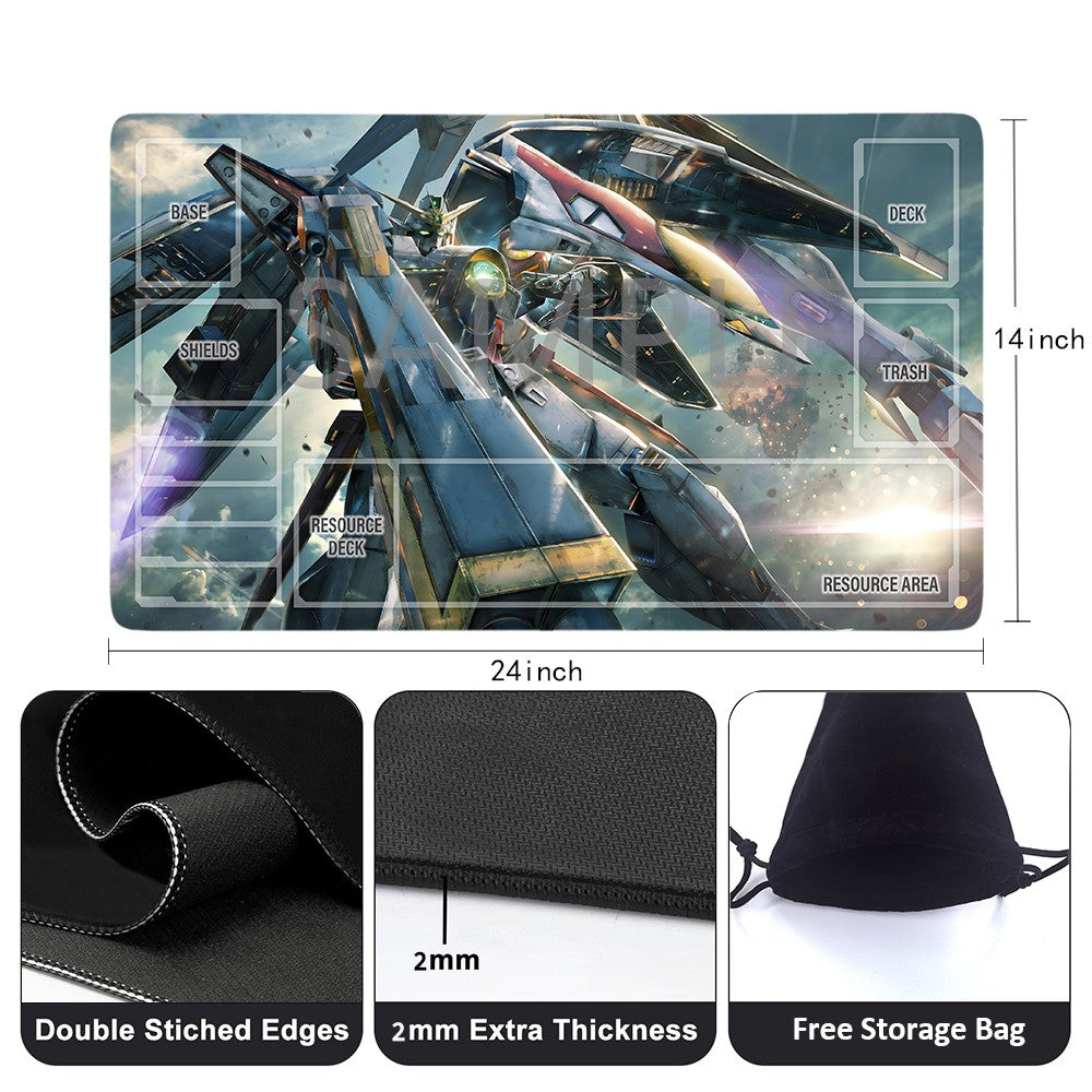 Gundam Playmat Suitable for GCG ,includes Storage Bag, 24 x 14 inches (GD5101417)