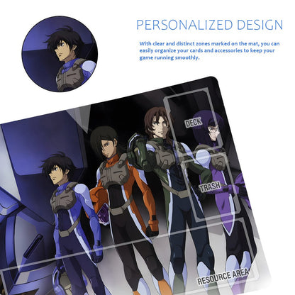 Gundam Playmat Suitable for GCG , includes Storage Bag, 24 x 14 inches (50839)