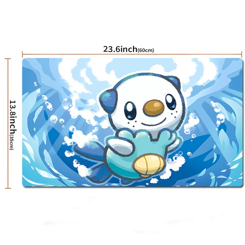 Oshawott Board Game Pokemon Table Playmat TCG CCG Mat Gaming Play Pad Mousepad