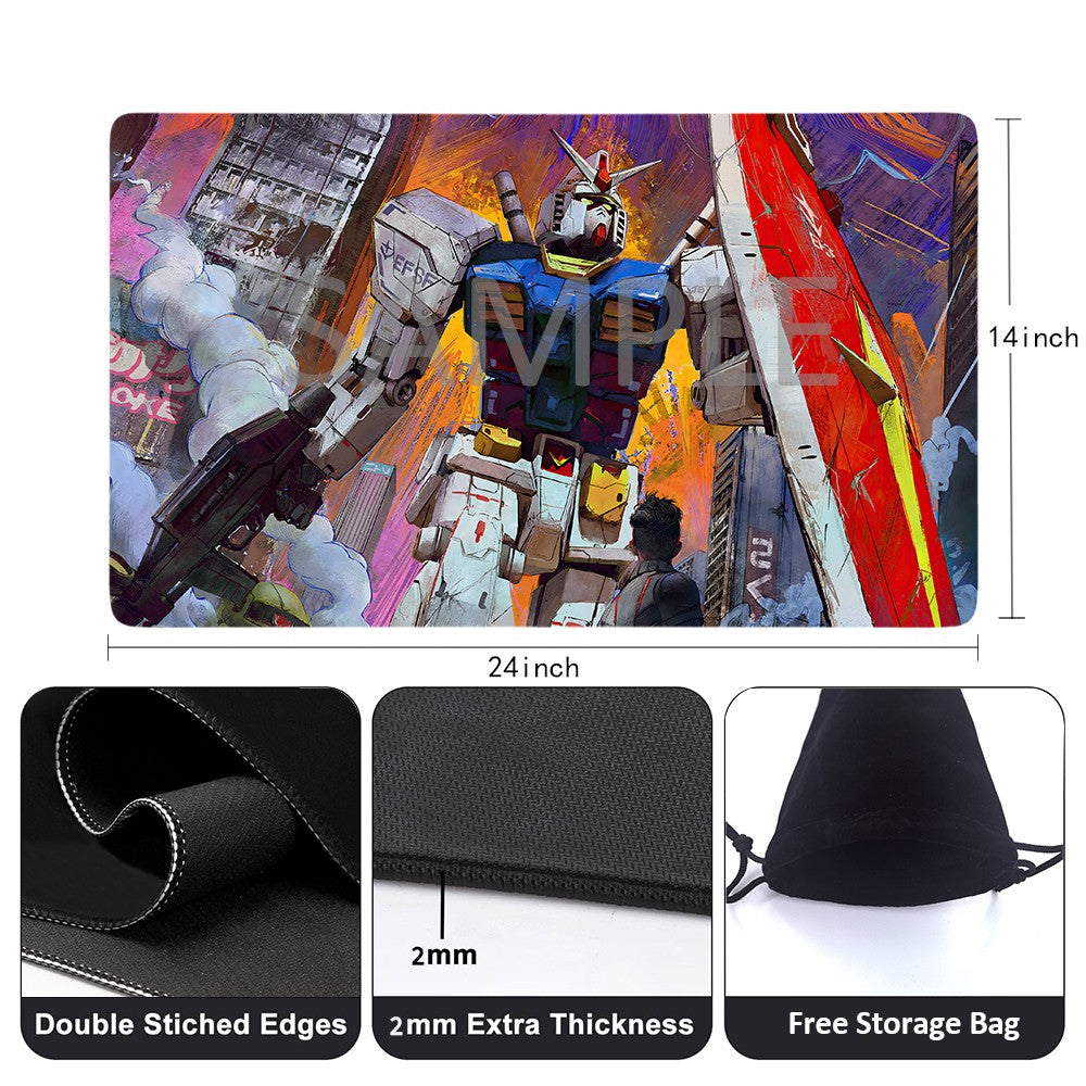 Gundam Playmat Suitable for GCG  , includes Storage Bag, 24 x 14 inches 1196785
