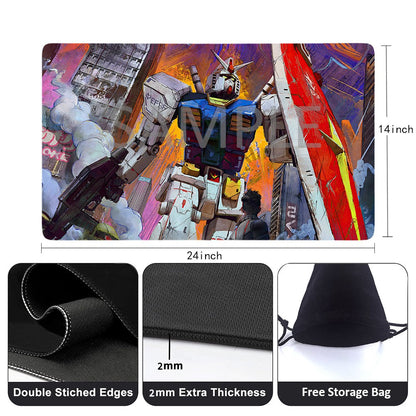 Gundam Playmat Suitable for GCG  , includes Storage Bag, 24 x 14 inches 1196785