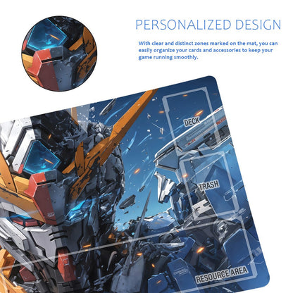 Gundam Playmat Suitable for GCG , includes Storage Bag, 24 x 14 inches (1395504)