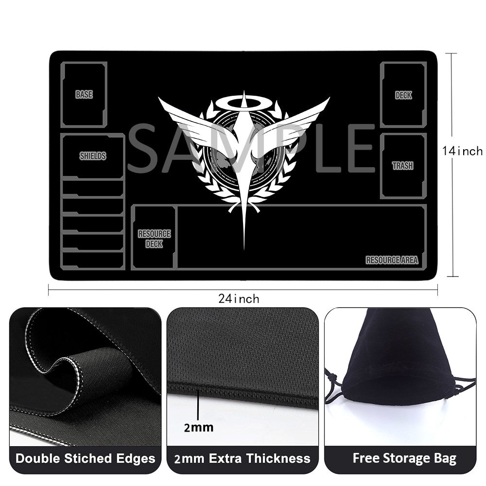 Gundam Playmat Suitable for GCG , includes Storage Bag, 24 x 14 inches (282155)