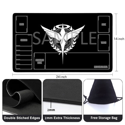 Gundam Playmat Suitable for GCG , includes Storage Bag, 24 x 14 inches (282155)