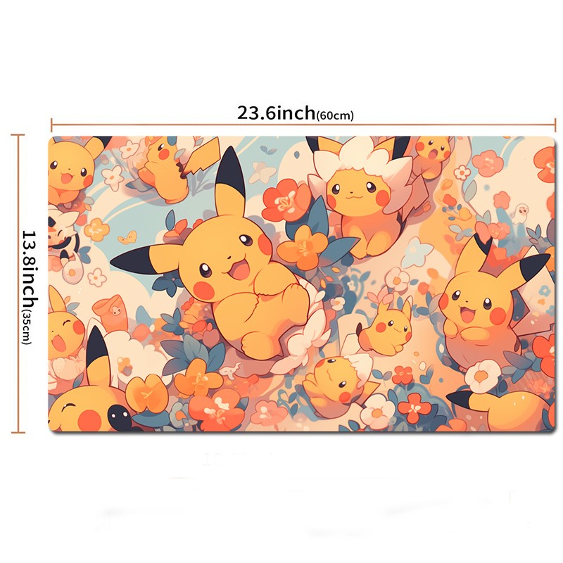 Pikachu Pokemon Table Playmat PTCG TCG CCG Gaming Pad Trading Card Games Mat