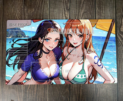 One Piece Nico·Robin & Nami Table Playmat CCG OPCG Mouse Pad Mat Trading Card Game Mousepad Deskmat