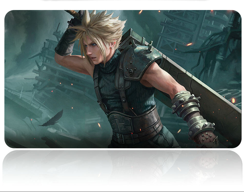 Character with a sword on a dark background