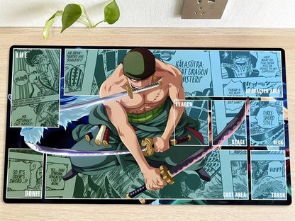One Piece OPCG TCG CCG Playing Pad Roronoa Zoro Playmat Trading Card Game Desk Mat Mousepad