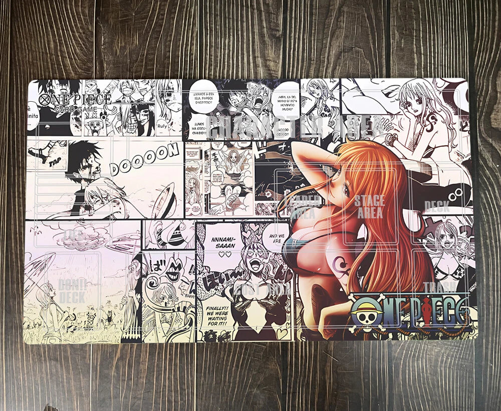 One Piece OPCG TCG CCG Table Playing Pad Nami Playmat Trading Card Game Mat Mousepad Deskmat
