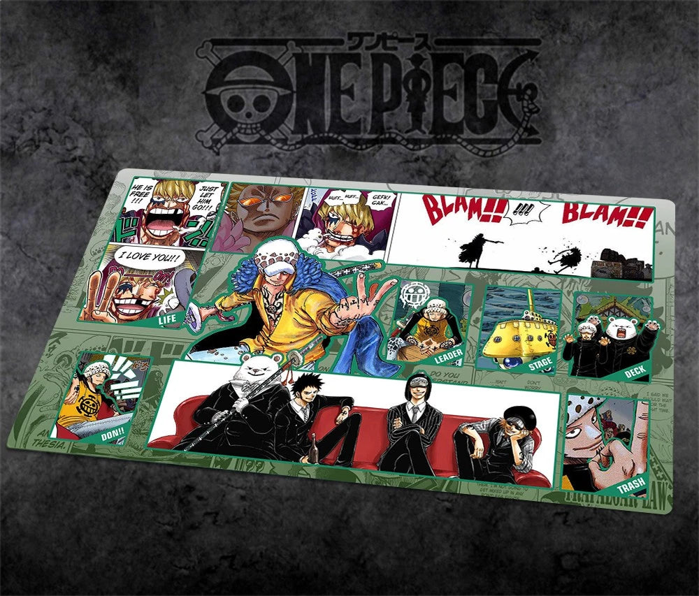 One Piece Table Playmat Trafalgar D. Law OPCG TCG CCG Pad Trading Card Game DeskMat Mousepad