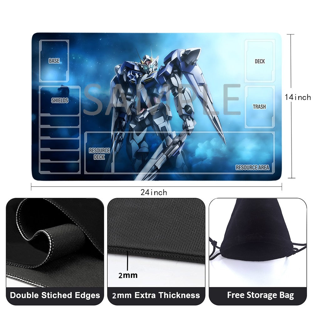 Gundam Playmat Suitable for GCG , includes Storage Bag, 24 x 14 inches (74902)
