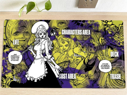 One Piece Charlotte Pudding Playmat CCG OPCG DeskMat Trading Card Game MousePad