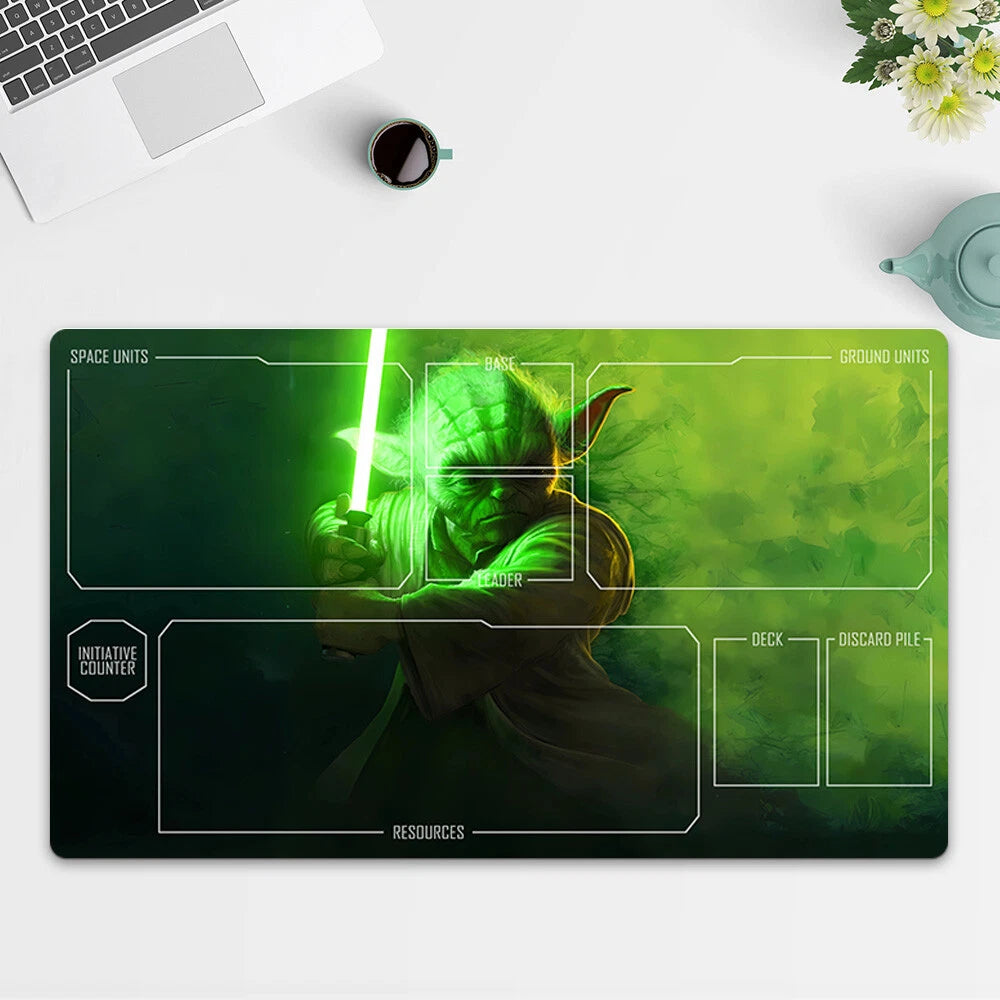 Playmat Master Yoda TCG Starwars : Unlimited Trading Card Game Play Mat Free Bag