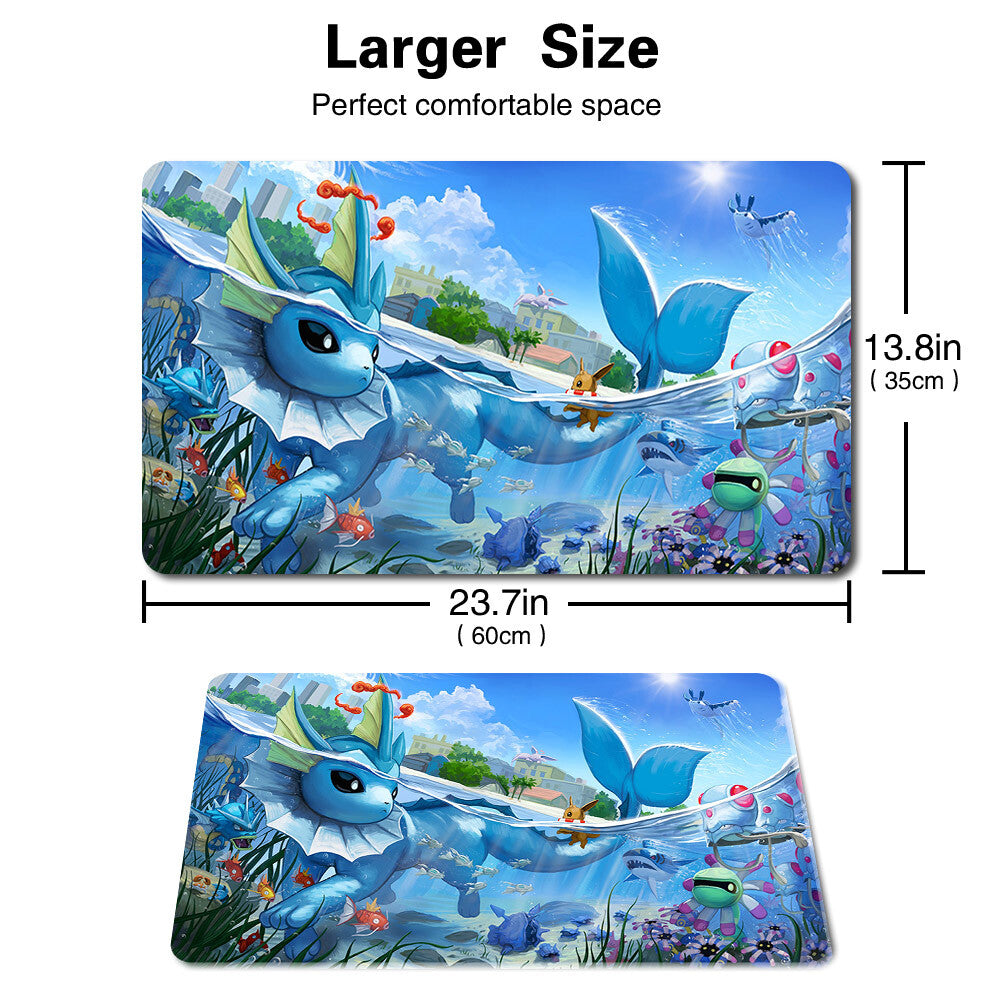 904248 - Board Game Pokemon Vaporeon Playmat Games Mousepad Play Mat of TCG