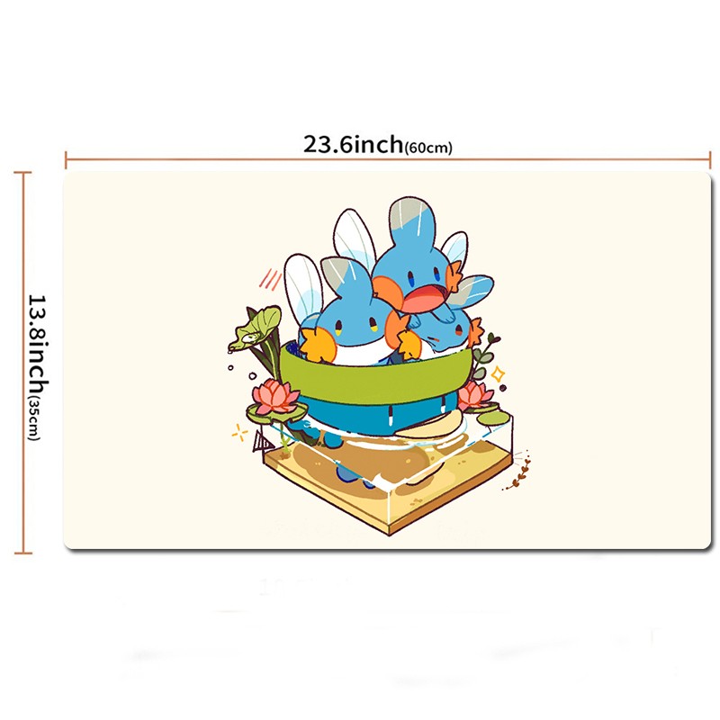 Mudkip Lotad Board Game Pokemon Table Playmat TCG CCG Mat Gaming Pad Mousepad