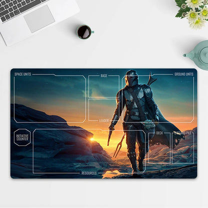 Playmat Boba Fett TCG Starwars : Unlimited Trading Card Game Play Mat Free Bag