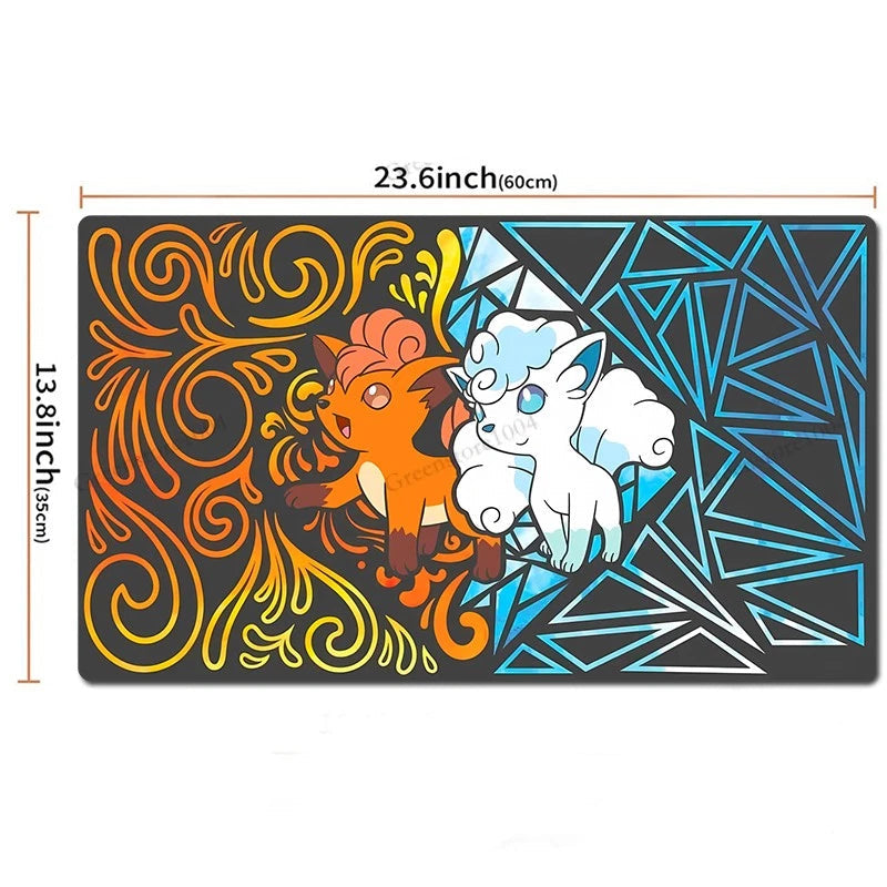 Vulpix &amp; Alolan Vulpix Board Game Pokemon Table Playmat TCG CCG Mat Pad Mousepad