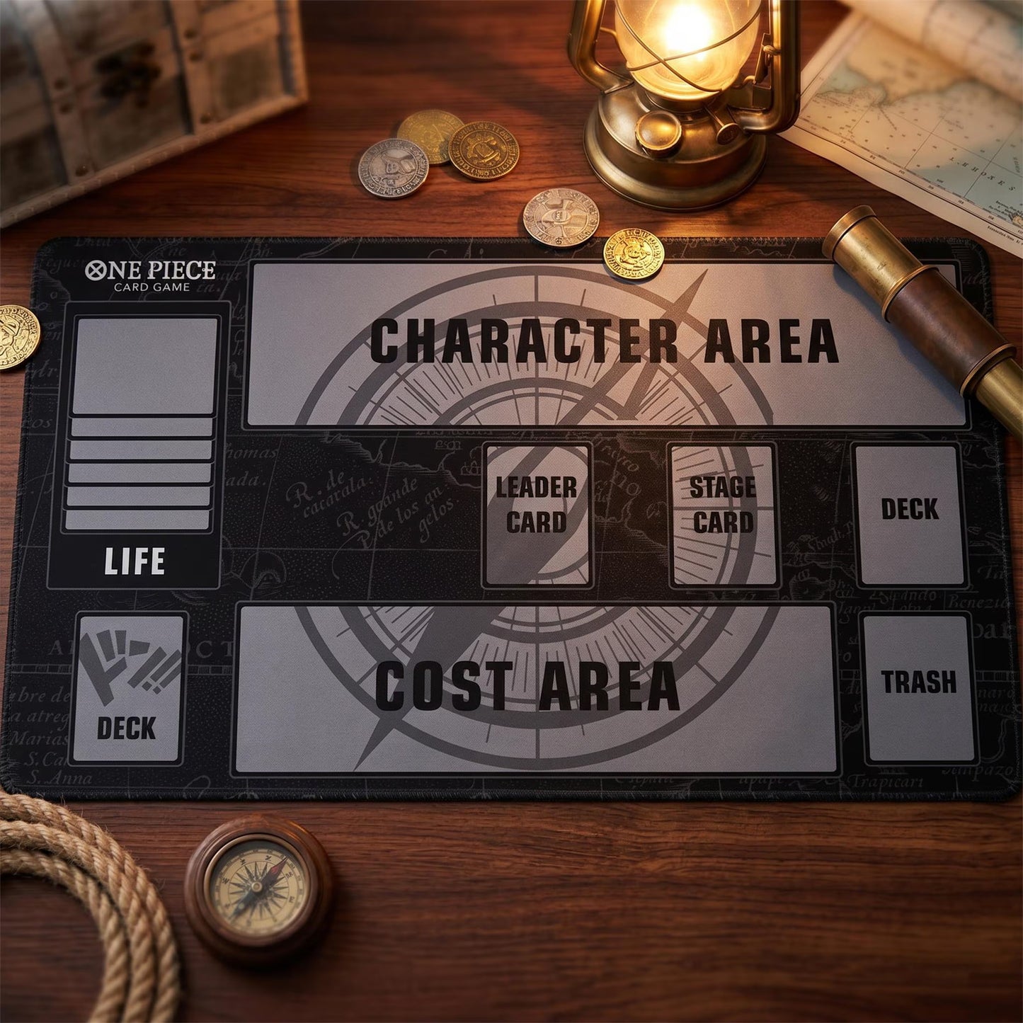 One Piece Playmat - Tournament Style Card Game Mat - Anime Desk Pad 24"x14"