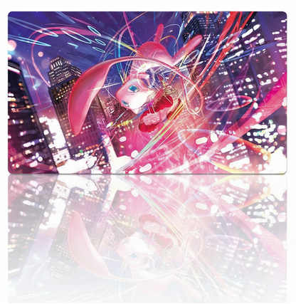 Colorful mouse pad with abstract design on a white background