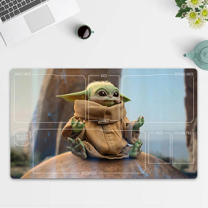 Playmat Little Yoda TCG Starwars : Unlimited Trading Card Game Play Mat Free Bag