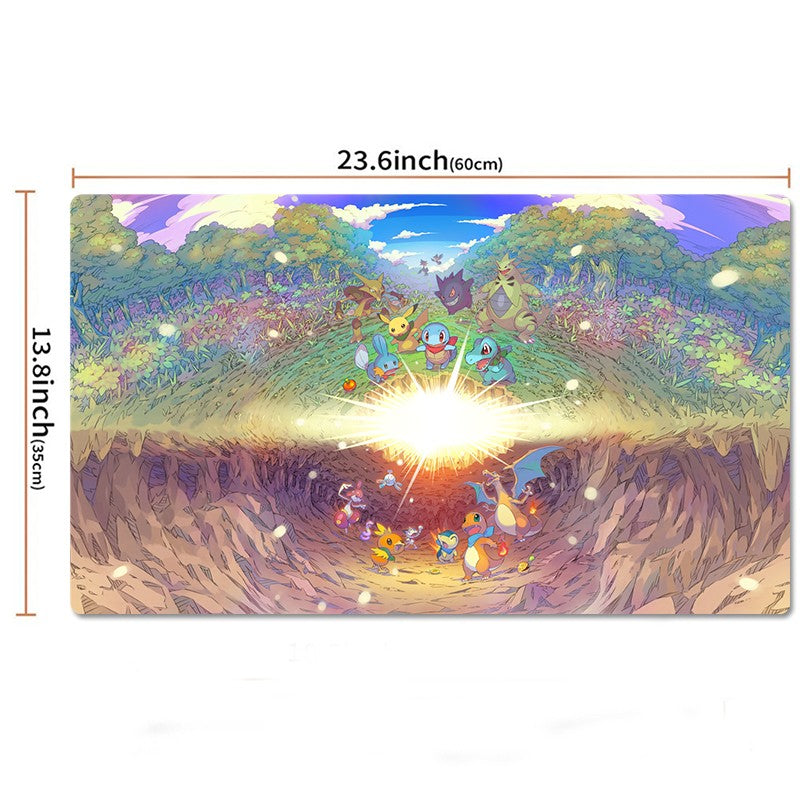 Pokemon Mystery Dungeon Table Playmat PTCG TCG CCG Pad Trading Card Games Mat