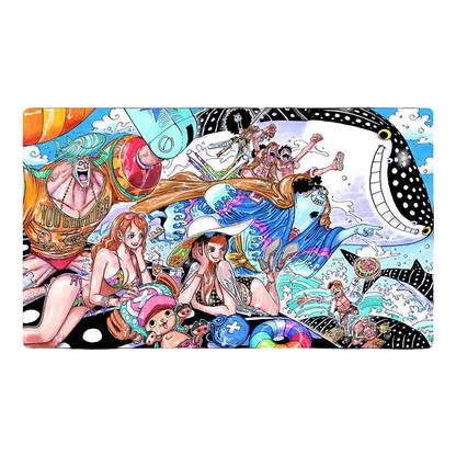 Colorful illustration of animated characters on a white background