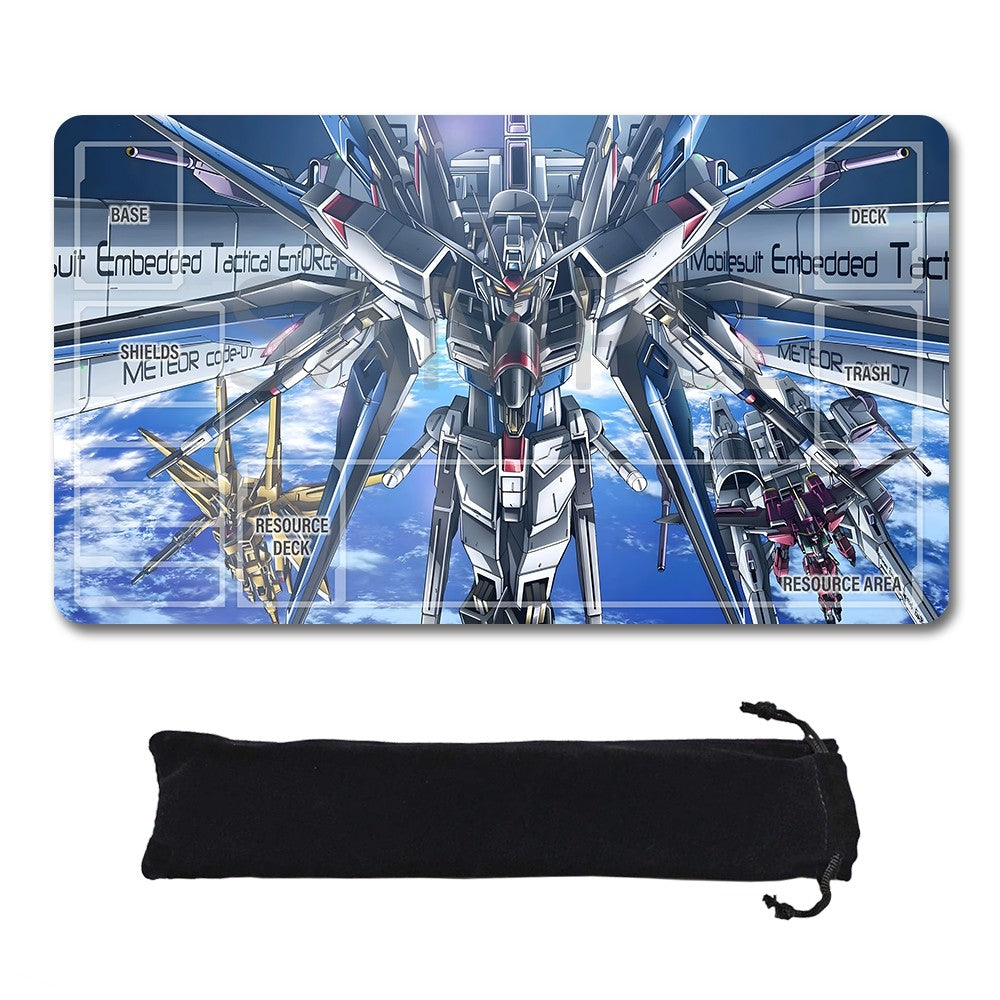 Gundam Playmat Suitable for GCG , includes Storage Bag, 24 x 14 inches (GD510140)