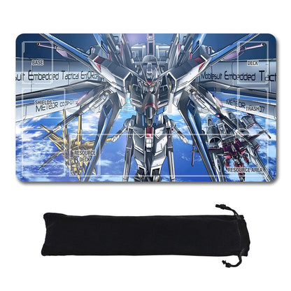 Gundam Playmat Suitable for GCG , includes Storage Bag, 24 x 14 inches (GD510140)