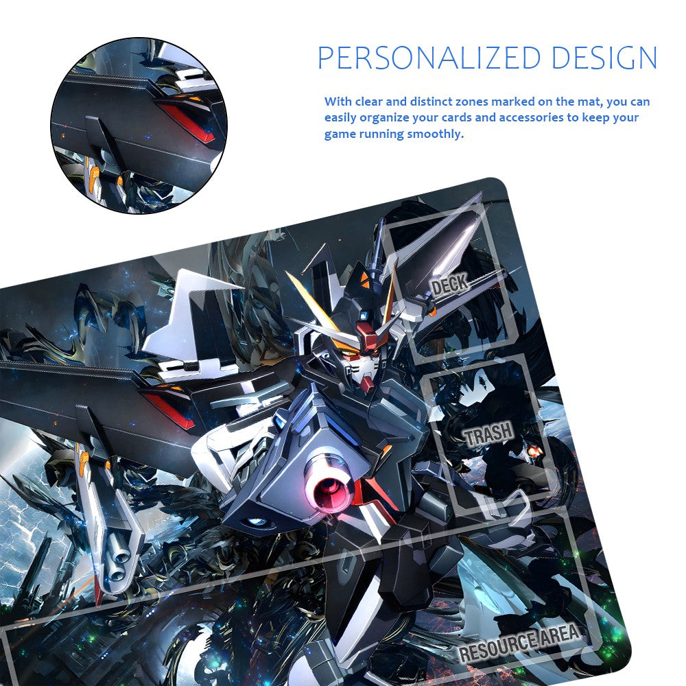 Gundam Playmat Suitable for GCG , includes Storage Bag, 24 x 14 inches (226556)