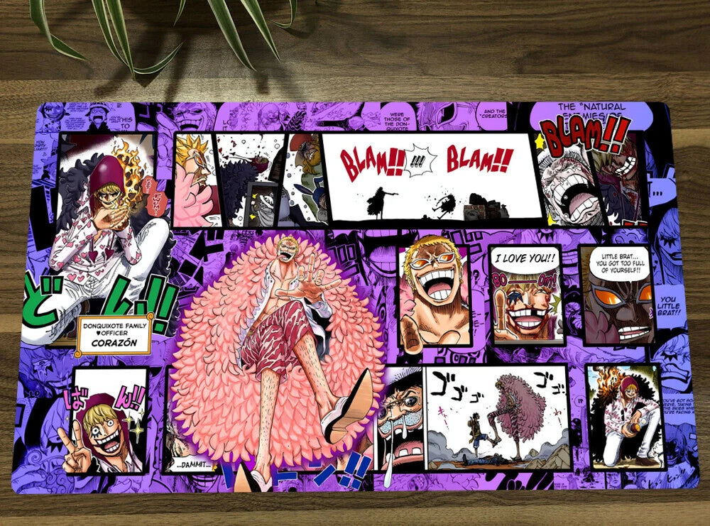 One Piece O-P OPCG TCG CCG Mouse Pad DONQUIXOTE DOFLAMINGO Playmat Trading Card Game Desk Mat