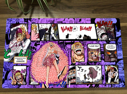 One Piece O-P OPCG TCG CCG Mouse Pad DONQUIXOTE DOFLAMINGO Playmat Trading Card Game Desk Mat