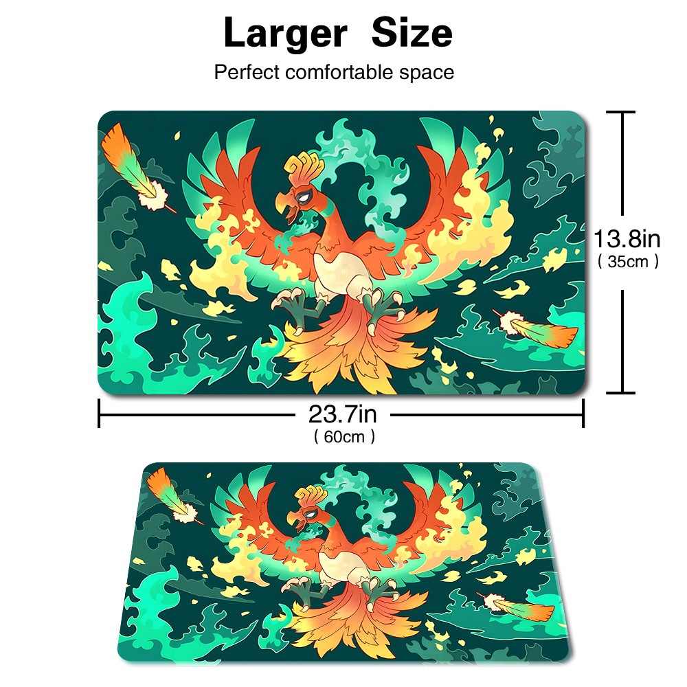 230206 - Board Game Pokemon Ho-Oh Playmat Games Mousepad Play Mat of TCG