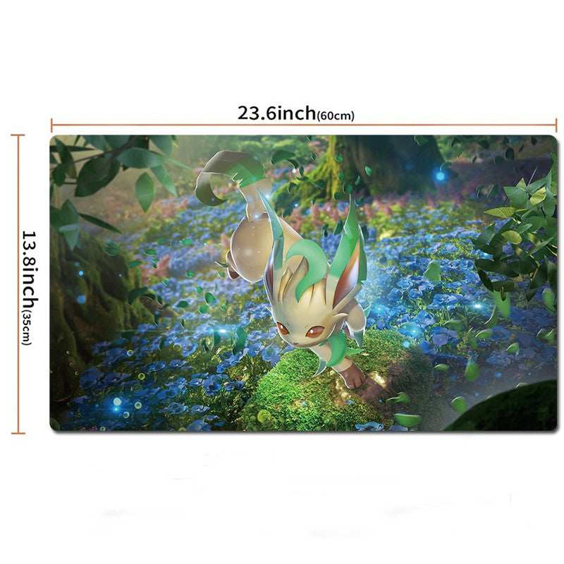 Leafeon Board Game Pokemon Playmat PTCG TCG CCG Mouse Pad Trading Card Games Mat