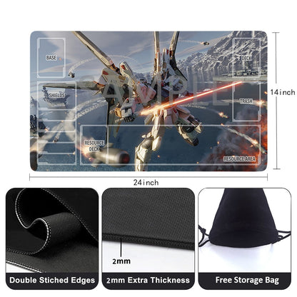 Gundam Playmat Suitable for GCG , includes Storage Bag, 24 x 14 inches (1287239)