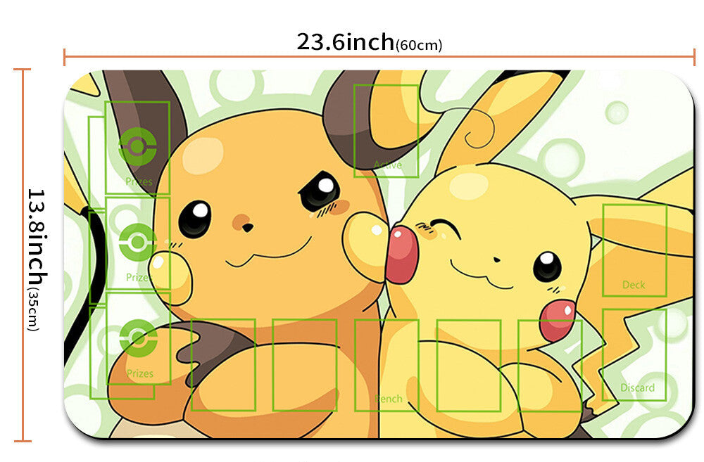 Illustration of two cartoon characters on a green background with measurements
