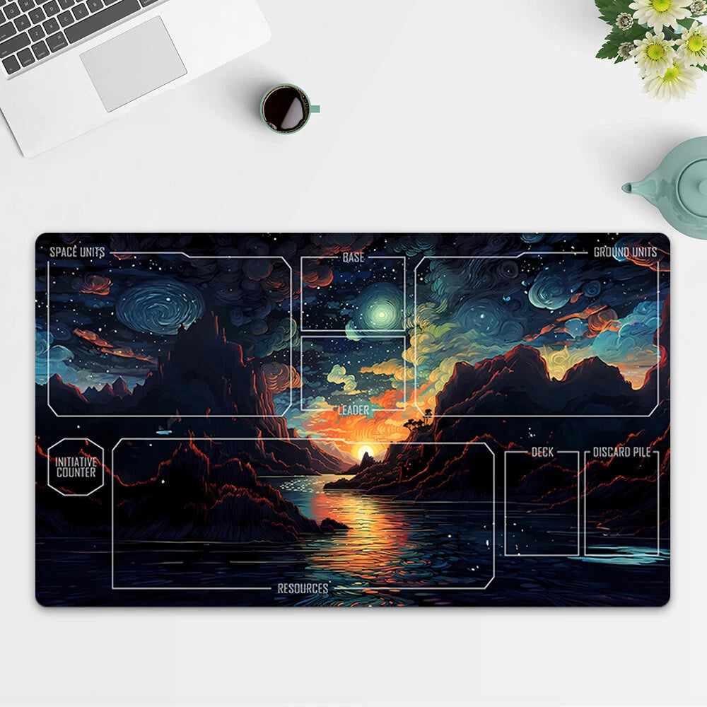 Playmat Landscape TCG Starwars : Unlimited Trading Card Game Mat Free Bag