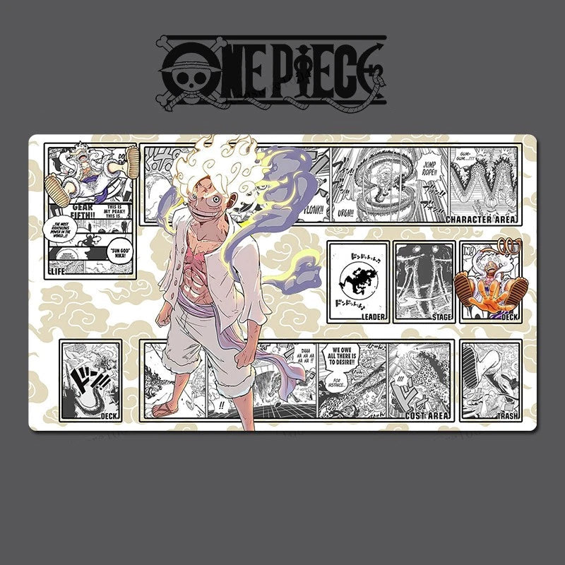 One Piece OPCG TCG CCG Mouse Pad Luffy Gear 5 Table Playmat Trading Card Game Desk Mat