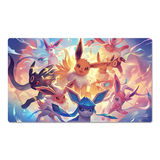 Eevee Evolutions Board Game Pokemon Playmat Card Play Mat TCG CCG Pad Mousepad