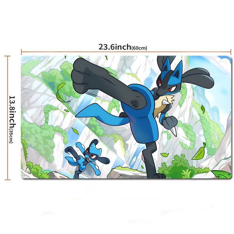 Lucario & Riolu Board Game Pokemon Playmat Card Play Mat TCG CCG Pad Mousepad