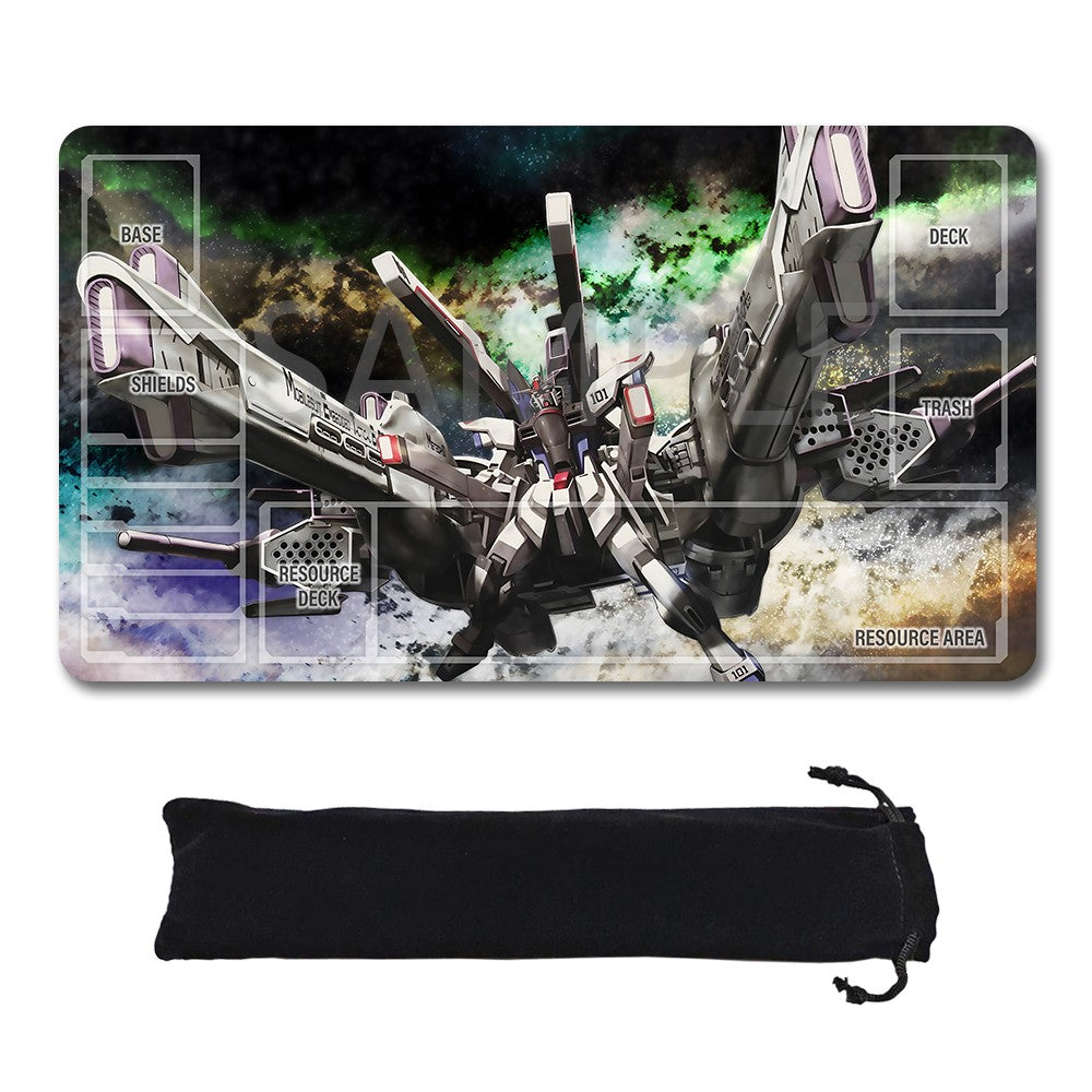 Gundam Playmat Suitable for GCG , includes Storage Bag, 24 x 14 inches (226500)