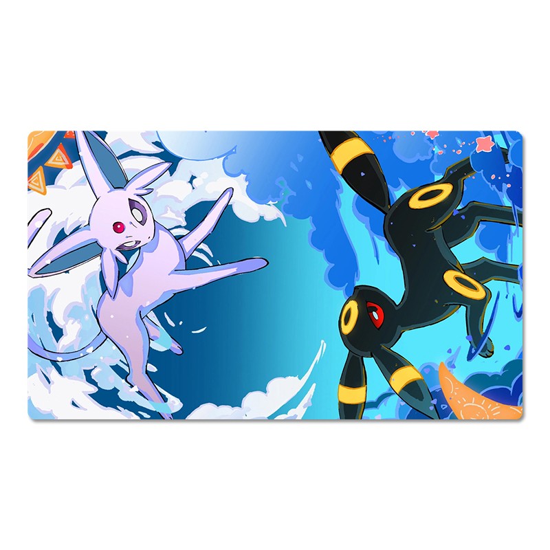 Espeon Umbreon Game Pokemon Playmat PTCG TCG CCG Play Pad Trading Card Game Mat