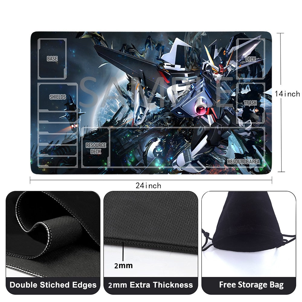 Gundam Playmat Suitable for GCG ,includes Storage Bag, 24 x 14 inches (GD5101410)